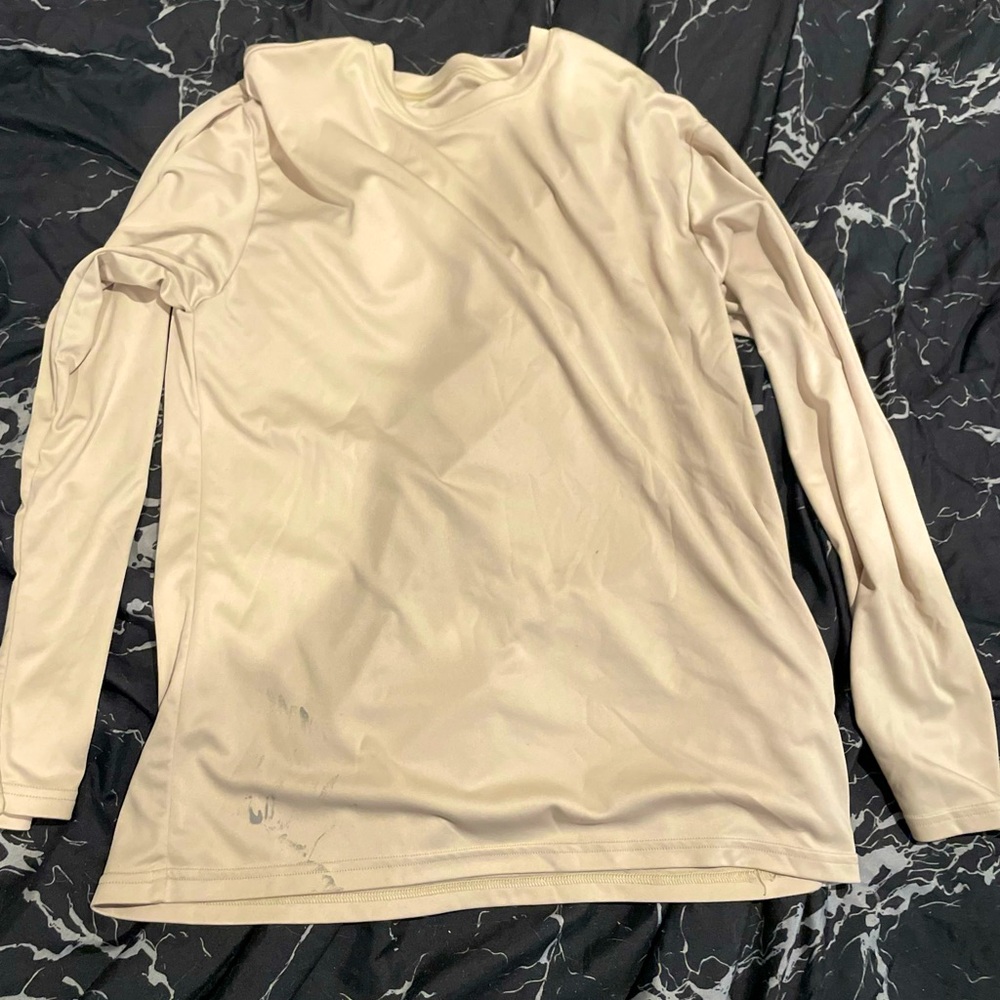 Medium, Long Sleeve, Dri-Fit, Cream